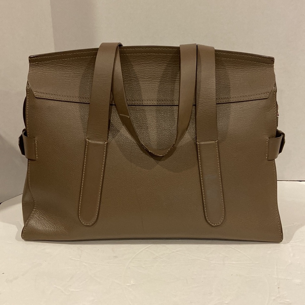 Reiss Large Chancery Leather Grab Bag in Grey - Picture 5 of 12